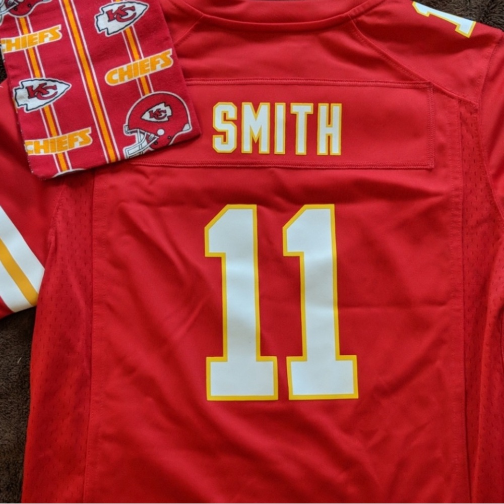 Kansas City Chiefs NFL Nike Football Jersey #11 Alex Smith Quarterback 2013−2017 - Picture 15 of 15